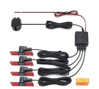 Sensor Aparcamiento Asistente Sensor Aparcamiento Coche Posicionamiento Sensores Planos 13 Mm Radar Marcha Atrás Sonido Zumbador Sonido Alarma(Black)