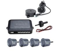 sensor aparcamiento coche Kit Sensor Aparcamiento Para Coche 12 V 22 Mm Sensores Universales Zumbador Radar Marcha Atrás Indicador Alerta Sonora Sistemas Sonda Geomagnéticos(Gray)