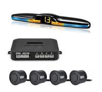 sensor aparcamiento coche Sistemas Sensores Estacionamiento Kit Pantalla Monitor Parktronic Retroiluminado Asistente Detector Marcha Atrás Sensores Estacionamiento(Black)