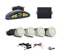 Sensor Aparcamiento Kit Sensor Aparcamiento Delantero Prefijo Automático Parktronic Sistemas De Asistencia para Vehículos Alarma Zumbador Volumen Sensores Geomagnéticos Altavoces Coche(Pearl White)