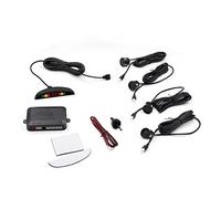 Sensor Aparcamiento Led para Coche Pantalla Parktronic 4 Sensores Asistencia Respaldo Inverso Detector Radar Monitor Corazón Ligero Sensor estacionamiento Coche(Negro)