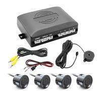 Sensor Aparcamiento Monitor de Radar con zumbador Trasero y | Monitor de radar con zumbador trasero y respaldo de marcha atrás con 4 sensores automóvil pantalla de alerta imagen sonido