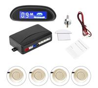 Sensor Aparcamiento Monitor Radar Aparcamiento para Coche con 4 | Monitor Radar aparcamiento para coche con 4 sensores respaldo detección marcha atrás Parktronic automático pantalla