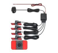 Sensor Aparcamiento Radar Marcha Atrás Trasero para Coche Asistente 4 Unidades Color Negro Plateado Blanco 13 Mm Plano Sonido Alarma Sonora Aparcamiento Sistema Radar(Negro)