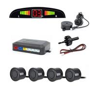 Sensor Aparcamiento Sensor estacionamiento automóvil con 4 | Sensor estacionamiento automóvil con 4 sensores detector radar estacionamiento de respaldo inverso, pantalla retroiluminada