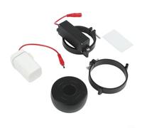 Sensor automático de descarga de inodoro de 50 cm, rango de detección de manos libres, descarga sin contacto, ABS negro para batería, fácil instalación, conservación de agua para el hogar, baño, baño