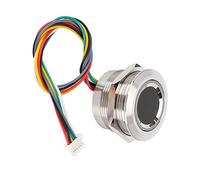 Sensor Capacitivo de Huellas Dactilares R503 Huella Dactilar de Metal R503 Módulo de identificación de Huellas Dactilares Capacitivo Circular con luz indicadora de Anillo
