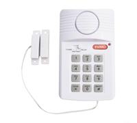 Sensor de alarma de puerta inalámbrico protegido por contraseña, configuración rápida, modo de retardo de salida de entrada para garaje, caravana, disuasión antirrobo, color blanco