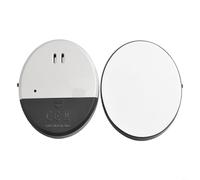 Sensor de alarma de vibración para ventana y puerta con sirena fuerte de 130 db, detector de rotura de vidrio ultra delgado para seguridad en el hogar, protección de oficina, negro y plateado (2