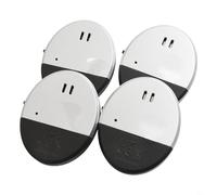 Sensor de alarma de vibración ultra delgado para seguridad de puerta de ventana 130db sirena fuerte detector de rotura de vidrio fácil de instalar sin cableado negro (4 piezas)