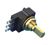 Sensor de ángulo magnético de 3,3 a 5 V CC, dispositivo de pasillo lineal para fijación de zona muerta en robótica, carcasa sellada de 24 mm, acabado plateado (MA1617 360)