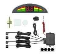 Sensor De Aparcami Kit Sensor Aparcamiento Radar Marcha Atrás Trasero para Coche 4 Sensores Distancia Detección 0 A 2 Metros Alarma Sonora Pantalla