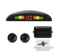 Sensor De Aparcami Kit Sensor Aparcamiento Radar Marcha Atrás Trasero para Coche Pantalla 22 Mm Indicador Alerta Sonora 8 Colores 2/4(Black 2 Sensors)
