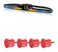 Sensor De Aparcami Kit Sensor Estacionamiento Múltiple Radar Marcha Atrás Trasero Automóvil Pantalla Retroiluminada Monitor Respaldo Detector Asistente 4/6/8(Rojo,6)