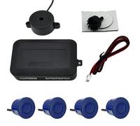 Sensor De Aparcamiento Kit De Sensor De Estacionamiento para Automóvil con 4 Zumbadores Y Radar Marcha Atrás Universal Alerta Sonora Kit De Sensor De Aparcamiento(Azul)