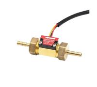 Sensor de caudal de agua de latón YF-B1, G1/2, 1-25 l/min, impulsor de turbina, medidor, conector de manguera de 6/8/10/12/14 mm Error bajo(B1-14mm)