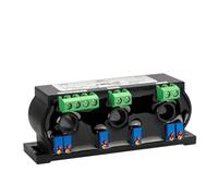 Sensor de corriente CA trifásico de 12 V CC Transmisor CA 0-20 A, 30 A, 50 A, 500 A a 4-20 mA 0-10 V 0-5 V Convertidor de señal aislada CC 24 V(3X 0-20mA out,20MM)