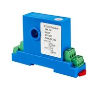 Sensor de corriente de efecto Hall de 4 mm de apertura, CA/CC 0-20 A, 50 A, 100 A, salida de 0 a 10 V, 5 V, transmisor de corriente, convertidor de señal analógica, CC 24 V.(Dc 0-20a,1-5V output)