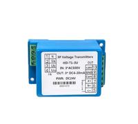 Sensor de corriente/voltaje de CA Transmisor de voltaje de CC Salida de 4-20 mA/0-5 V(3 Wire,0-300V AC-0-10V OUT-12VDC)