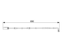 Sensor de desgaste de las pastillas de freno Discos 1 987 473 052 BOSCH para BMW