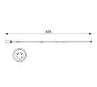 Sensor de desgaste de las pastillas de freno Discos 1 987 473 516 BOSCH para BMW