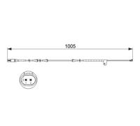 Sensor de desgaste de las pastillas de freno Discos 1 987 473 521 BOSCH para BMW