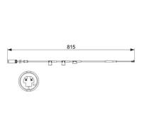 Sensor de desgaste de las pastillas de freno Discos 1 987 473 524 BOSCH