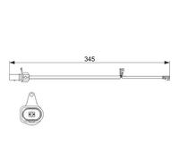 Sensor de desgaste de las pastillas de freno Discos 1 987 474 507 BOSCH