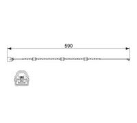 Sensor de desgaste de las pastillas de freno Discos 1 987 474 513 BOSCH