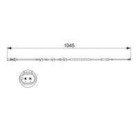 Sensor de desgaste de las pastillas de freno Discos 1 987 474 551 BOSCH para BMW