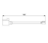 Sensor de desgaste de las pastillas de freno Discos 1 987 474 566 BOSCH para VW