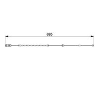 Sensor de desgaste de las pastillas de freno Discos 1 987 474 585 BOSCH