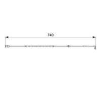 Sensor de desgaste de las pastillas de freno Discos 1 987 474 587 BOSCH