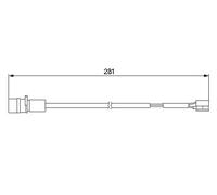Sensor de desgaste de las pastillas de freno Discos 1 987 474 924 BOSCH