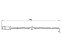 Sensor de desgaste de las pastillas de freno Discos 1 987 474 934 BOSCH