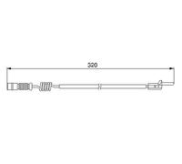 Sensor de desgaste de las pastillas de freno Discos 1 987 474 964 BOSCH