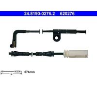 Sensor de desgaste de las pastillas de freno Discos 24.8190-0276.2 ATE para BMW