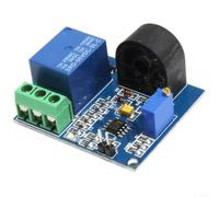 Sensor de detección de corriente 0 - 5 A regulable, montaje en carril DIN | 5 V CC, ajustable 0-5 A, mecanismo de apagado automático, NO/para relé, prevención de sobrecargas
