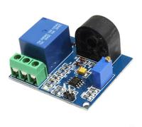 Sensor de detección de corriente CA, 24 V CC, protección contra sobrecorriente ajustable 0-5 A con salida de relé NO/NC, compacto para carril DIN, industria y HVAC, rango de temperatura de -40 °C a +
