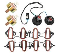 Sensor de detonación A22F-Sensores de golpe duales con arnés de cableado y kit de juntas de colector de admisión aptos para Chevy Fit para Silverado Reemplazar detonación de encendido