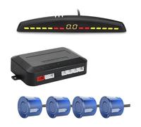 Sensor De Estacionamiento Kit Sensor Aparcamiento Radar Marcha Atrás Trasero para Coche Pantalla Retroiluminada 22 Mm Monitor Dispositivo Sonda Alarma Seguridad(Azul)