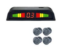 Sensor De Estacionamiento Kit Sensores Aparcamiento con Luz LED para Coche Interruptor Pantalla Retroiluminación Sistema Detección Monitor Marcha Atrás 22mm 4 8 Colores(Gray)