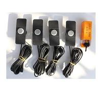 Sensor De Estacionamiento Radar Marcha Atrás Trasero Coche 16 Mm Sensores Aparcamiento Planos Negro Azul Gris Rojo Blanco Plateado 4 Unidades/Lote(Grey)