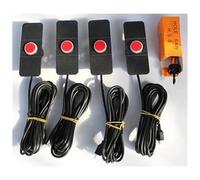 Sensor De Estacionamiento Radar Marcha Atrás Trasero Coche 16 Mm Sensores Aparcamiento Planos Negro Azul Gris Rojo Blanco Plateado 4 Unidades/Lote(Rojo)