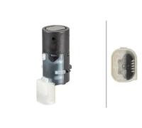 HELLA 6PX 358 141-231 Sensor, auxiliar de aparcamiento - recto - 3polos - enchufado - barnizable