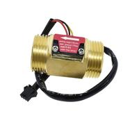Sensor de flujo agua con rosca macho latón DN25, caudalímetro industrial YF-B10