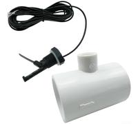 Sensor de flujo con pieza en T para Hayward para acuarios GOLDLINE acuarios sistemas de agua salada, repuesto para GLX-FLO-RP/GLX-FLO-HP/OPT-FS, cable de 3,6 m, rosca de 1/2 pulgadas, negro/blanco