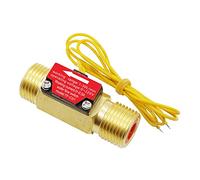 Sensor de flujo de agua líquida con efecto de reverberación de 1,5 - 30 l/min, rosca exterior G1/2 pulgadas, 4 puntos, control de interruptor, medidor de flujo de turbinas, módulo sensor de