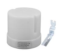 Sensor de fotocélula, Interruptor de luz Exterior, Control fotoeléctrico crepuscular, Enchufe con Bloqueo Giratorio, Sensor de Control de luz de 30 A