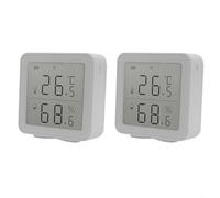 Sensor de humedad de temperatura ZIGBEE con pantalla LCD digital para termómetro higrómetro inalámbrico inteligente para automatización del hogar Monitor de clima remoto a través de la batería de la